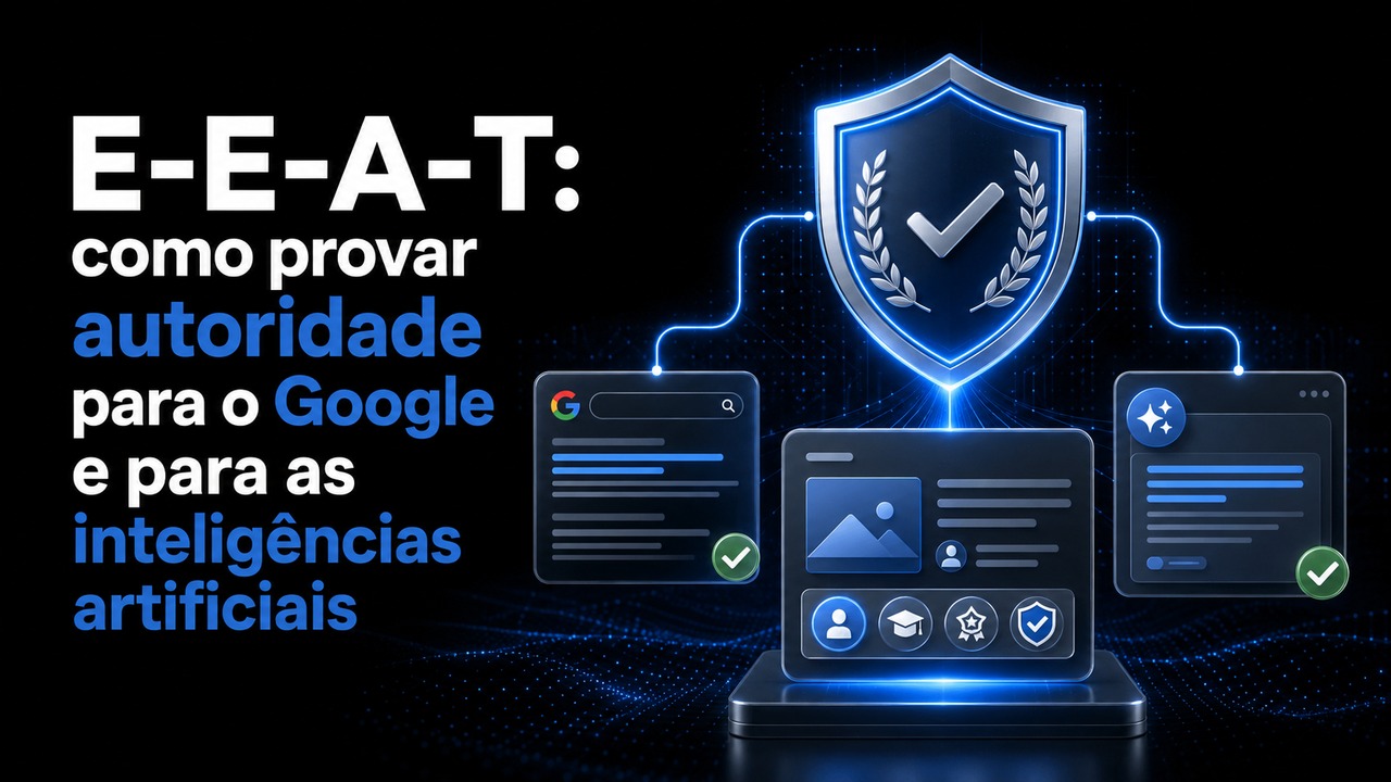 Capa do artigo: E-E-A-T: como provar autoridade para o Google e para as inteligências artificiais